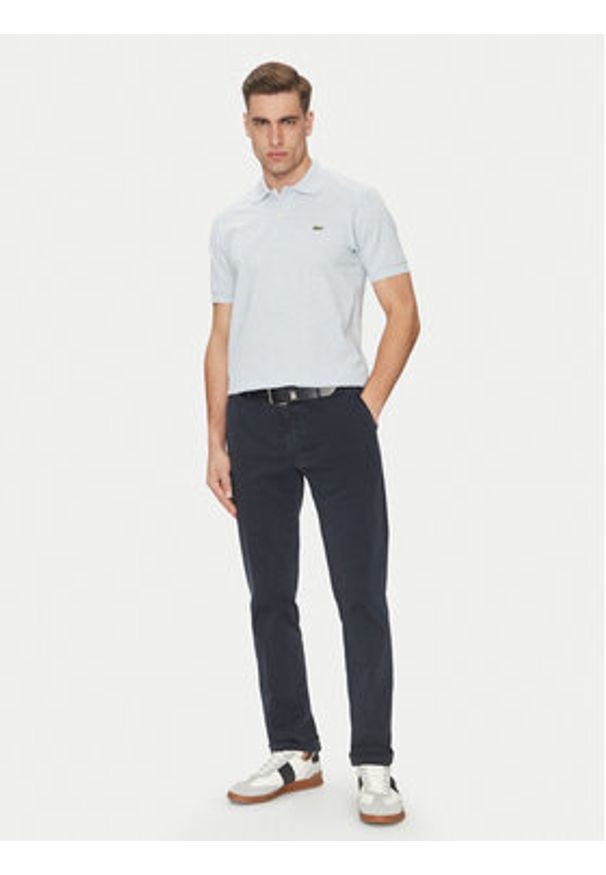 Lacoste Polo L1264 Błękitny Classic Fit. Typ kołnierza: polo. Kolor: niebieski. Materiał: bawełna