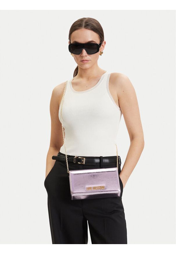 Love Moschino - LOVE MOSCHINO Torebka JC4345PP0OKQ0600 Różowy. Kolor: różowy. Materiał: skórzane