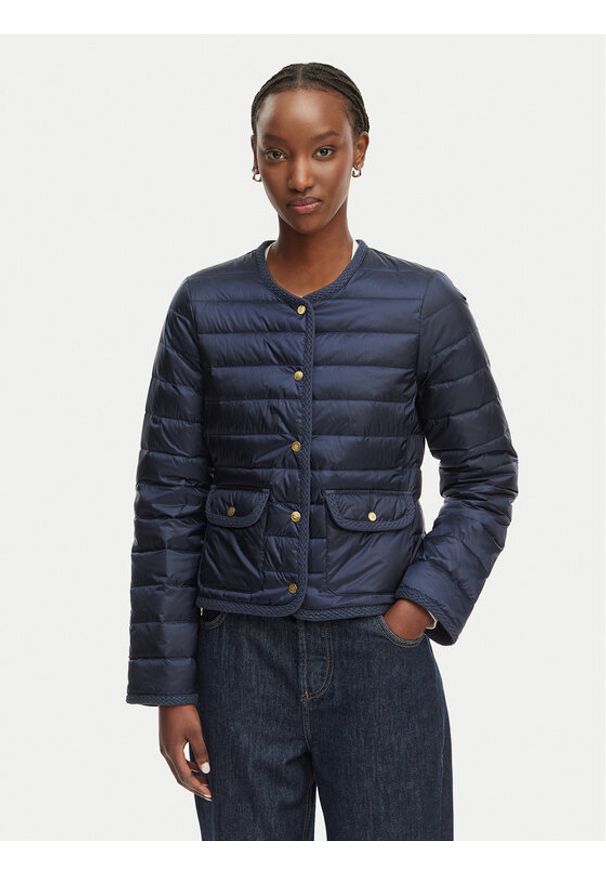 TOMMY HILFIGER - Tommy Hilfiger Kurtka przejściowa WW0WW49660 Granatowy Slim Fit. Kolor: niebieski. Materiał: syntetyk