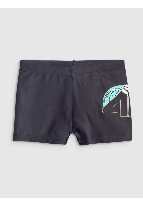 4f - 4F Kąpielówki chłopięce - czarne 158/164 (12-14 lat). Kolor: czarny. Materiał: syntetyk, tkanina, materiał