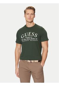 Guess T-Shirt M5RI43 K9RM1 Zielony Regular Fit. Kolor: zielony. Materiał: bawełna