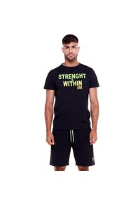 LEONE 1947 APPAREL - Siła tkwi w sportowej koszulce męskiej Fuo. Kolor: czarny. Materiał: tkanina. Sport: fitness