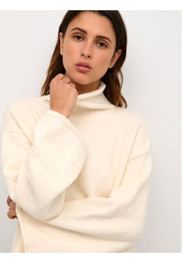 Karen by Simonsen Sweter Karinakb 10104558 Écru Relaxed Fit. Materiał: bawełna