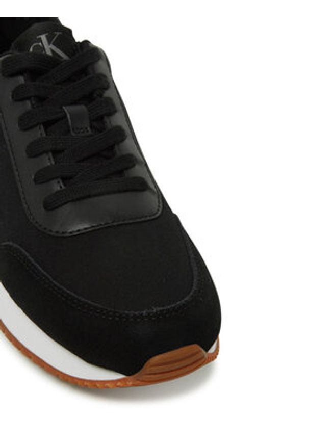 Calvin Klein Jeans Sneakersy Retro Runner Low Laceup Canvas YW0YW01888 Czarny. Kolor: czarny. Materiał: materiał