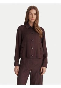 Marella Koszula Baia1 2615191051 Brązowy Regular Fit. Kolor: brązowy. Materiał: wiskoza #1