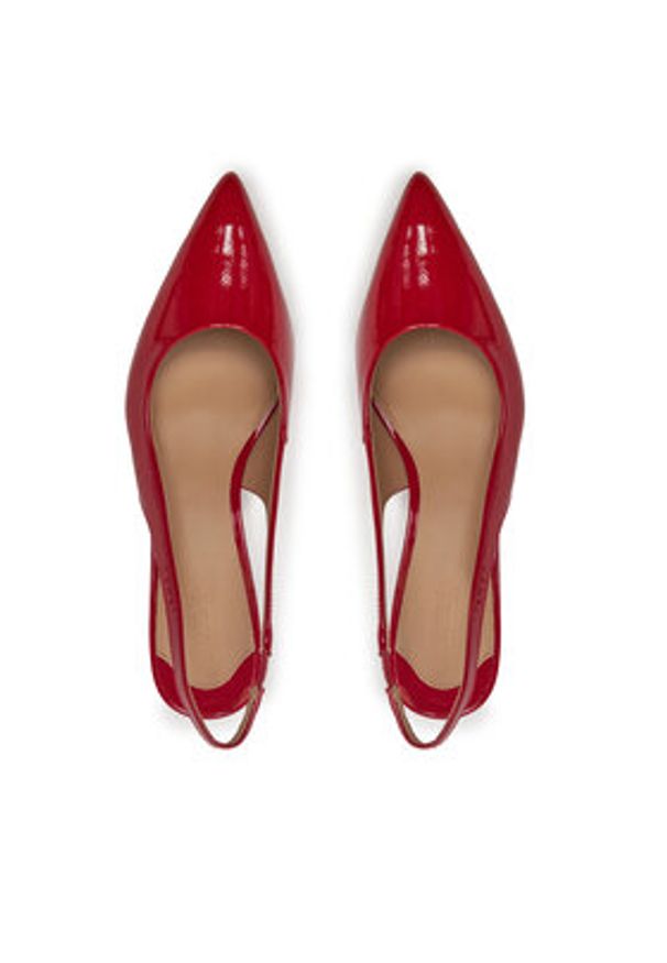 Lauren Ralph Lauren - LAUREN RALPH LAUREN Sandały Lolah II 802959210002 Czerwony. Kolor: czerwony. Materiał: lakier, skóra