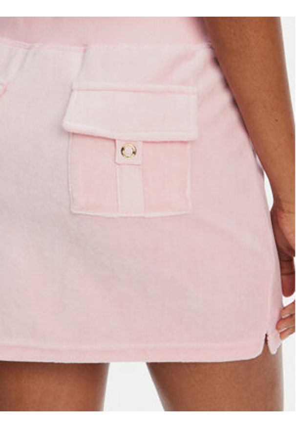 Juicy Couture Spódnica dresowa Heritage JCGGS125022G Różowy Slim Fit. Kolor: różowy. Materiał: bawełna