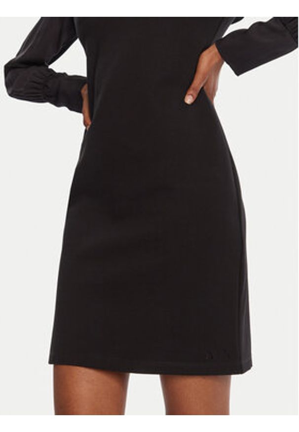 Armani Exchange Sukienka dzianinowa XW000756 AF16136 UC001 Czarny Slim Fit. Kolor: czarny. Materiał: wiskoza