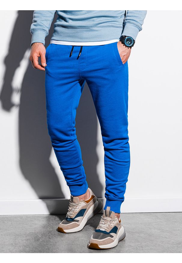 Niebieskie spodnie Ombre Clothing klasyczne
