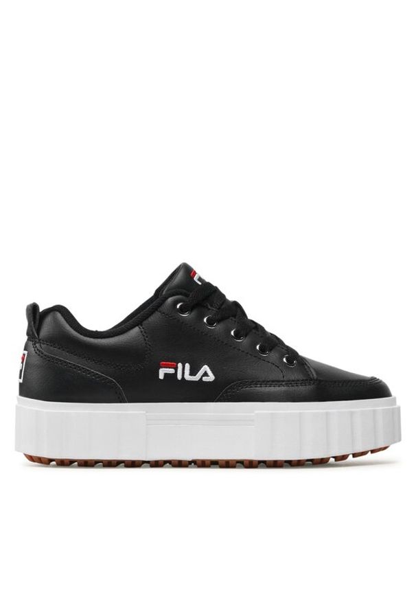 Fila Sneakersy Sandblast L Wmn FFW0060.80010 Czarny. Kolor: czarny. Materiał: skóra