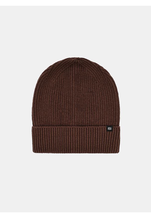 Pako Lorente - PAKO LORENTE – Brązowa bawełniana czapka męska. Kolor: brązowy. Materiał: bawełna. Sezon: zima