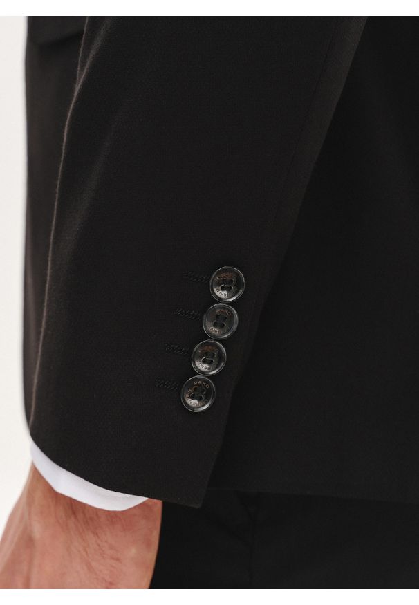 Pako Lorente - PAKO LORENTE - Czarna marynarka męska. Kolor: czarny, niebieski. Materiał: poliester, wiskoza, elastan. Sezon: wiosna