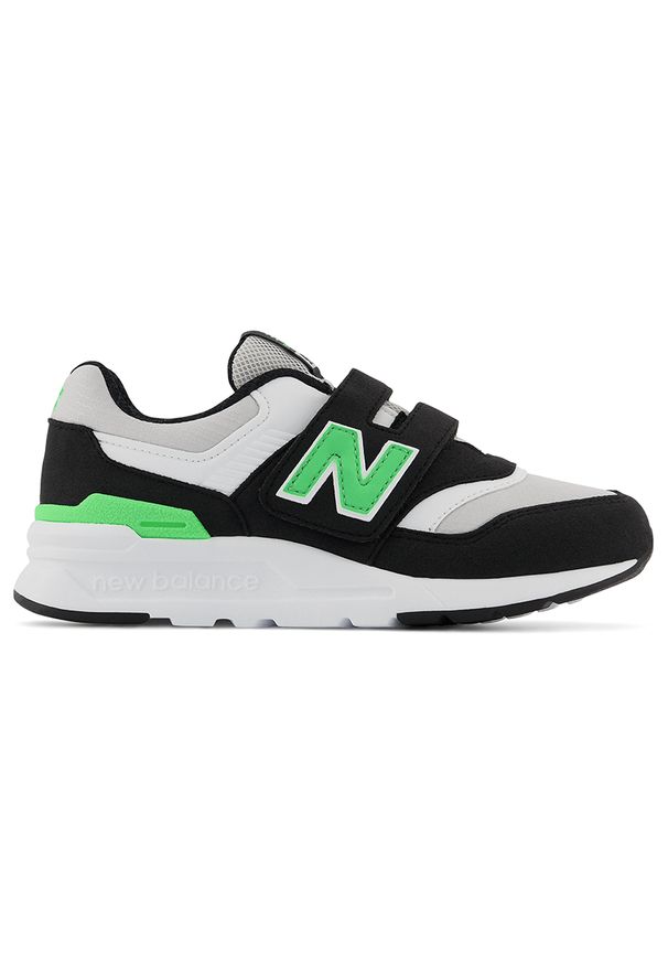 Buty New Balance PZ997HSV - czarno–szare. Okazja: na uczelnię, na co dzień. Zapięcie: rzepy. Kolor: czarny, wielokolorowy, szary. Materiał: zamsz, syntetyk, skóra, guma, materiał. Szerokość cholewki: normalna