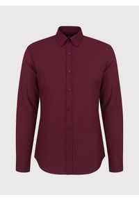 Pako Lorente - PAKO LORENTE – Bordowa gładka koszula męska. Okazja: na wesele, na ślub cywilny. Kolor: czerwony, niebieski, zielony. Materiał: bawełna, elastan. Długość: długie. Wzór: gładki. Styl: elegancki #5