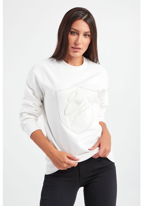 Emporio Armani - BLUZA EMPORIO ARMANI. Długość: długie. Wzór: napisy, haft