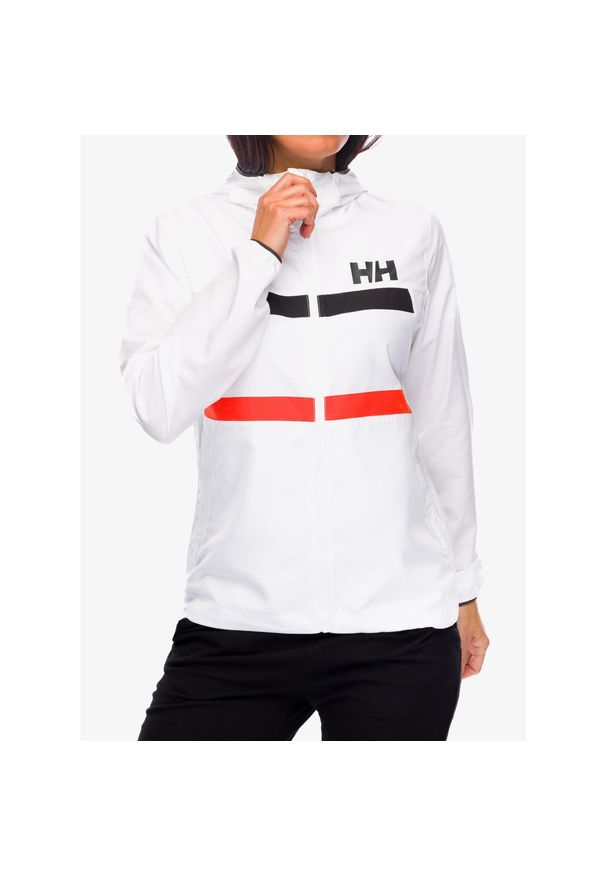 Kurtka przeciwwiatrowa damska Helly Hansen Salt Striped Windbreaker Jacket. Kolor: biały. Materiał: syntetyk. Sport: turystyka piesza