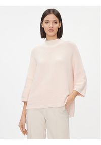 Kontatto Sweter 3M1043 Beżowy Regular Fit. Kolor: beżowy. Materiał: wiskoza