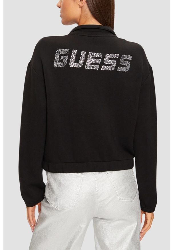 Guess - GUESS Czarna damska bluza Cecilia, Rozmiar M. Kolor: czarny