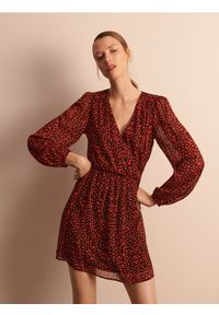 Reserved - Szyfonowa sukienka - czarny. Kolor: czarny. Materiał: szyfon #1