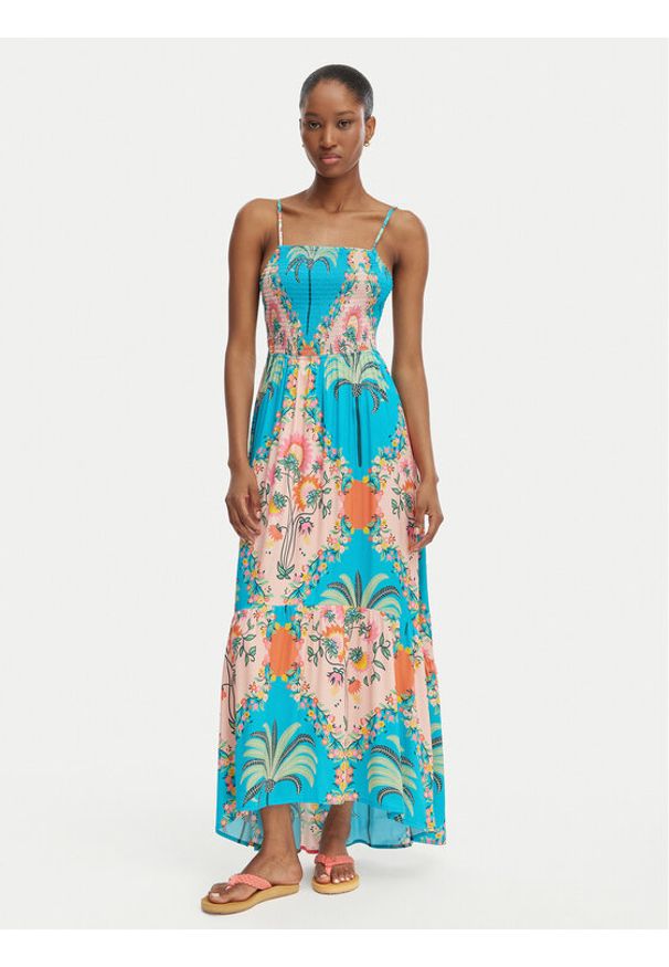 Maaji Sukienka letnia Isadora PT2123CLD009 Błękitny Regular Fit. Kolor: niebieski. Materiał: wiskoza. Sezon: lato