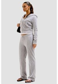 Juicy Couture - JUICY COUTURE Szare damskie spodnie dresowe Tina Trackpants, Rozmiar L. Kolor: szary. Materiał: dresówka #4