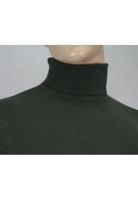 Zestaw Trzech Męskich Golfów - Brave Soul - Czarny, Camel i Zieleń Khaki. Typ kołnierza: golf. Kolor: czarny, brązowy, wielokolorowy. Materiał: bawełna. Sezon: jesień, zima. Styl: klasyczny
