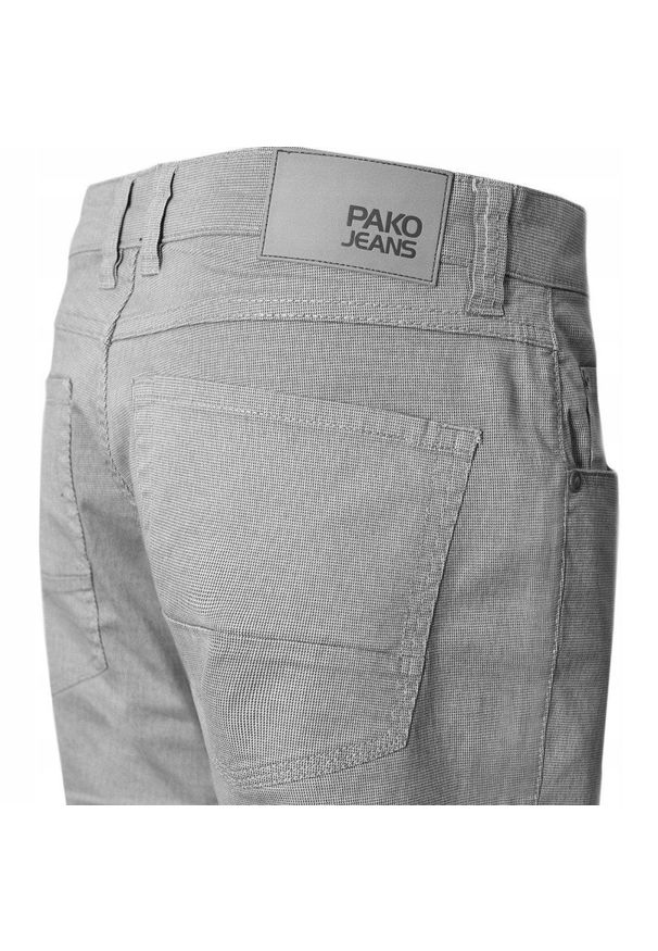 Lekkie, Bawełniane Spodnie - Wiosna, Lato - Pako Jeans - Szare. Kolor: szary. Materiał: elastan, bawełna. Sezon: wiosna, lato