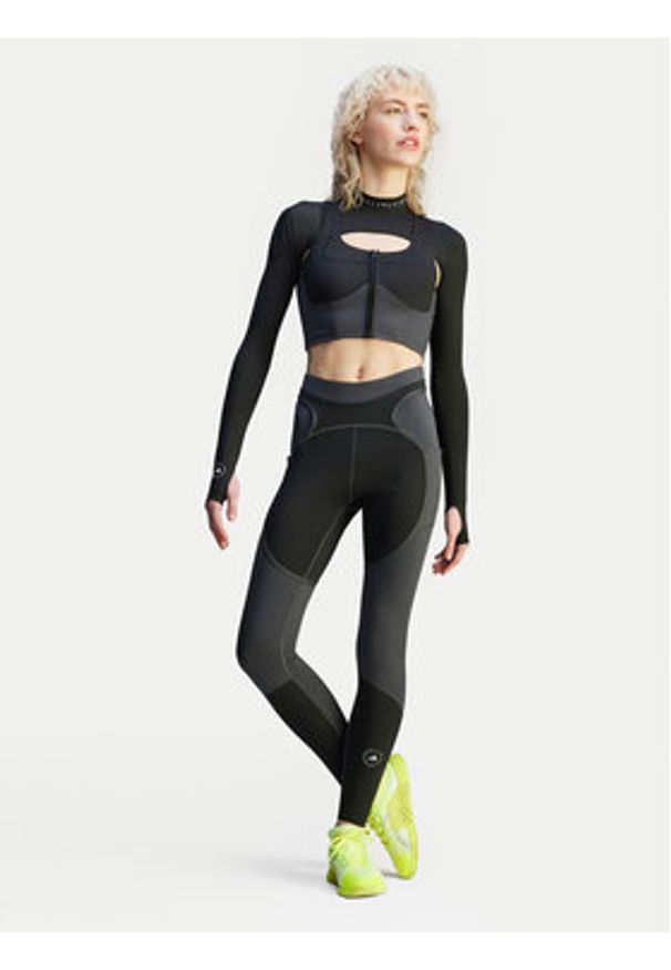Adidas by Stella McCartney - adidas by Stella McCartney Legginsy Two-tone JM0302 Czarny Slim Fit. Kolor: czarny. Materiał: syntetyk