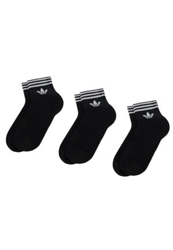 Adidas - Zestaw 3 par niskich skarpet unisex adidas - Tref Ank Sck Hc EE1151 Black/White. Kolor: czarny. Materiał: bawełna, poliester, elastan, materiał, nylon