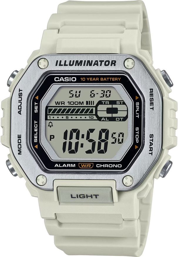 Zegarek Casio Zegarek męski Casio MWD-110H-8AVEF biały. Kolor: biały