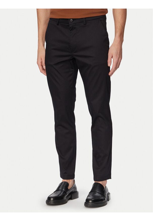 BOSS Spodnie materiałowe P-Kaiton1 50553841 Czarny Slim Fit. Kolor: czarny. Materiał: bawełna