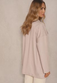Renee - Beżowa Dwurzędowa Marynarka z Wiskozą o Pudełkowym Fasonie Stellirae. Okazja: na spotkanie biznesowe, na co dzień. Kolor: beżowy. Materiał: wiskoza. Styl: biznesowy, casual