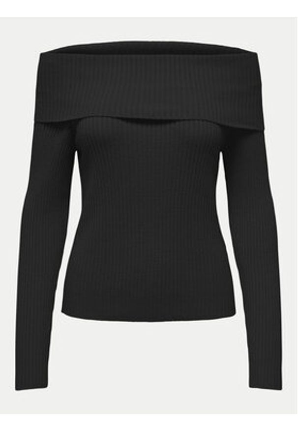 only - ONLY Sweter Katia 15311830 Czarny Regular Fit. Kolor: czarny. Materiał: syntetyk
