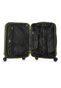 Wittchen - Średnia walizka z polikarbonu żłobiona. Kolor: zielony. Materiał: guma #5