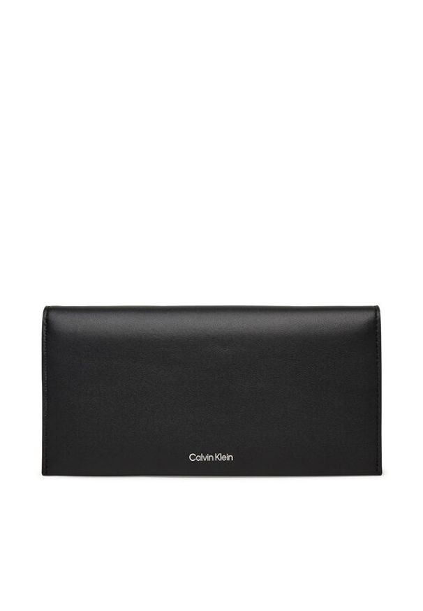 Calvin Klein Portfel damski Ck Narrate Large Origami Wallet K60K613004 Czarny. Kolor: czarny. Materiał: skóra