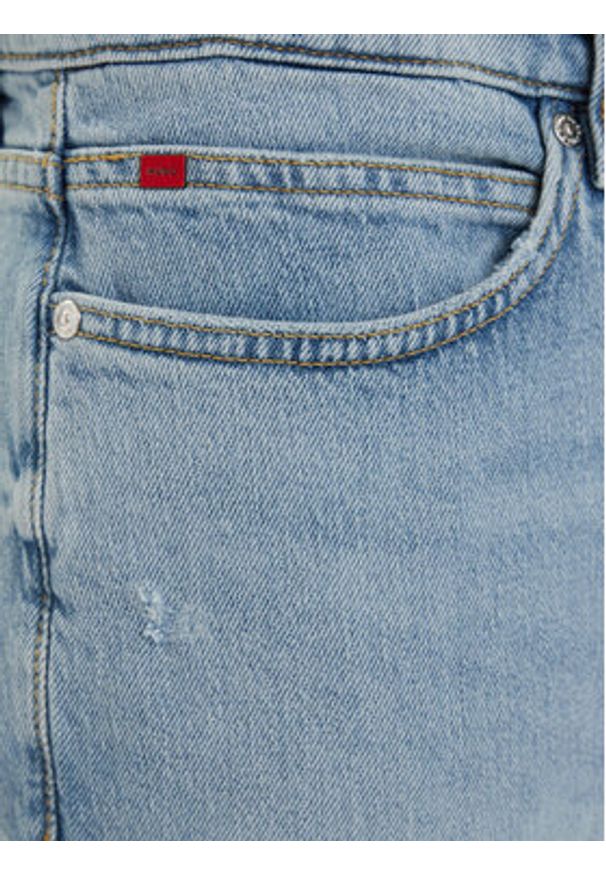 Hugo - HUGO Jeansy 50556047 Niebieski jasny Extra Slim Fit. Kolor: niebieski
