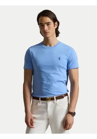 Polo Ralph Lauren T-Shirt 710671438526 Niebieski Custom Slim Fit. Typ kołnierza: polo. Kolor: niebieski. Materiał: bawełna #1