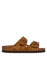 Birkenstock Klapki Arizona Rivet 1031731 Brązowy. Kolor: brązowy. Materiał: skóra, zamsz #1