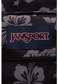 JanSport - Jansport plecak kolor czarny duży wzorzysty. Kolor: czarny. Materiał: włókno, materiał #2