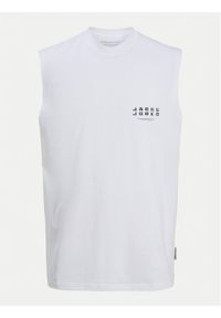 Jack & Jones - Jack&Jones Tank top Charge 12274740 Biały Relaxed Fit. Kolor: biały. Materiał: bawełna