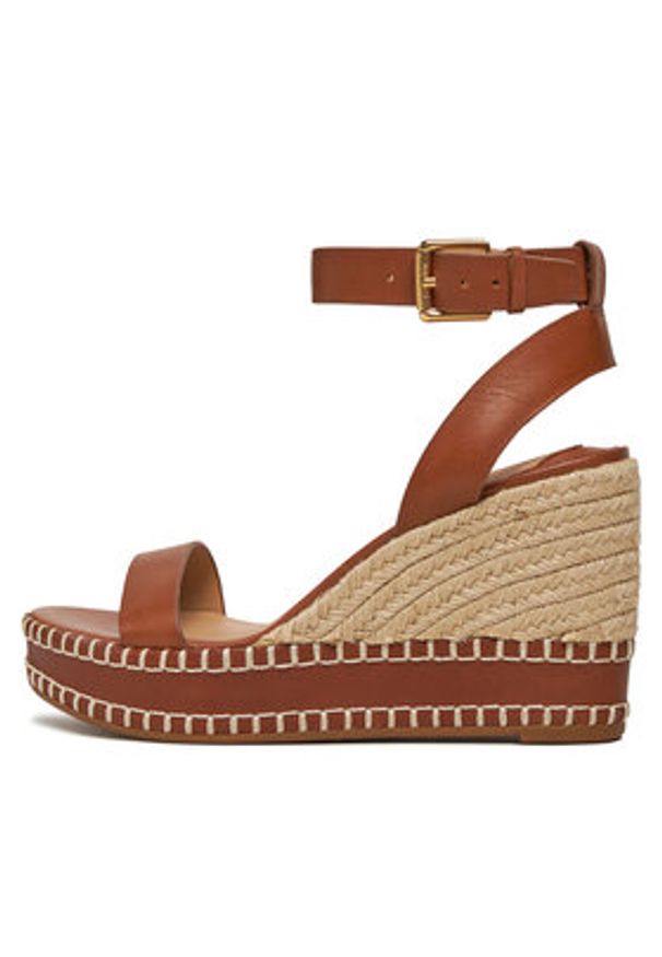 Lauren Ralph Lauren - LAUREN RALPH LAUREN Espadryle 802940573002 Brązowy. Kolor: brązowy. Materiał: skóra