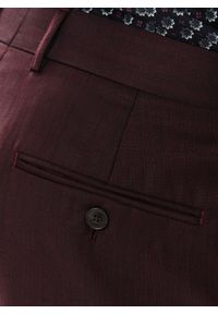 Pako Lorente - PAKO LORENTE – Spodnie garniturowe w kolorze burgundowym. Kolor: czerwony. Materiał: poliester, wełna. Styl: elegancki #4
