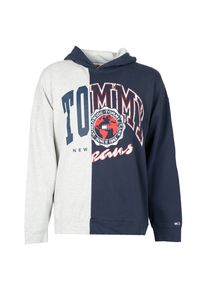 TOMMY HILFIGER - Tommy Jeans Bluza | DM0DM12935 | Mężczyzna | Granatowy. Okazja: na co dzień. Typ kołnierza: kaptur. Kolor: niebieski. Materiał: bawełna. Wzór: nadruk. Styl: casual