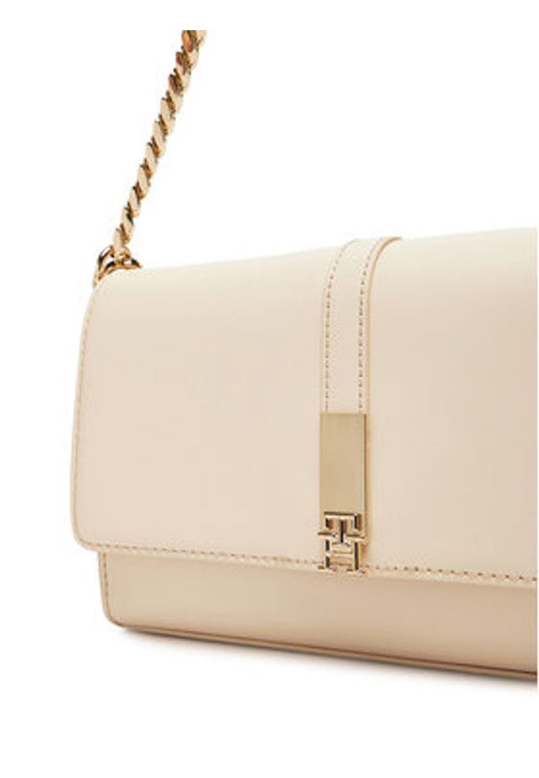 TOMMY HILFIGER - Tommy Hilfiger Torebka Th Heritage Conv Crossover Chain AW0AW17223 Écru. Materiał: skórzane