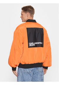 Karl Lagerfeld Jeans Kurtka bomber 231D1501 Pomarańczowy Regular Fit. Kolor: pomarańczowy. Materiał: syntetyk
