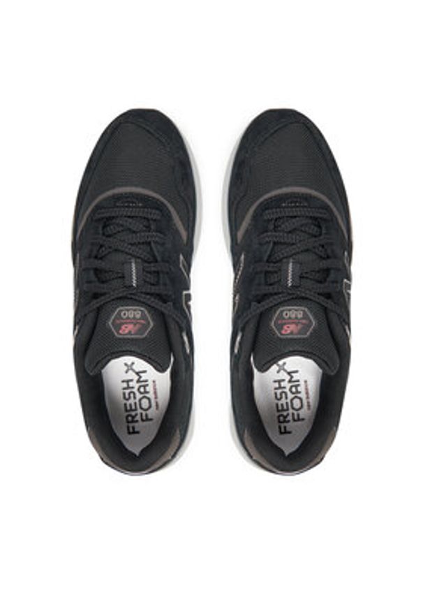 New Balance Sneakersy Walking 880 MW880BB7 Czarny. Kolor: czarny. Materiał: skóra, zamsz