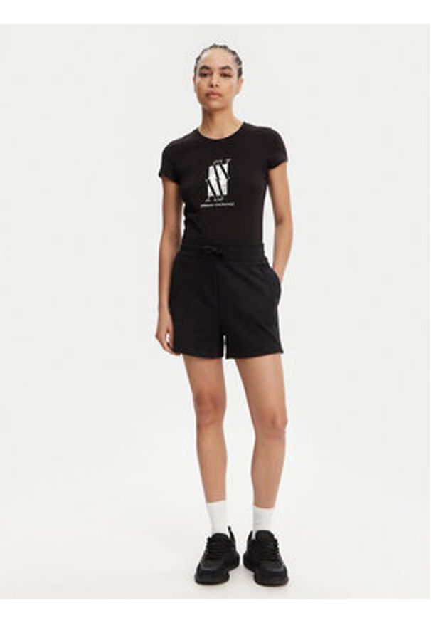 Armani Exchange T-Shirt XW000511 AF11929 UC001 Czarny Slim Fit. Kolor: czarny. Materiał: bawełna