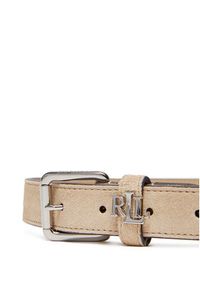 Lauren Ralph Lauren - LAUREN RALPH LAUREN Pasek Damski 412978433001 Beżowy. Kolor: beżowy. Materiał: skóra #3