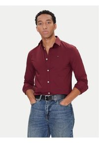 Tommy Jeans Koszula Original DM0DM04405 Czerwony Slim Fit. Kolor: czerwony. Materiał: bawełna