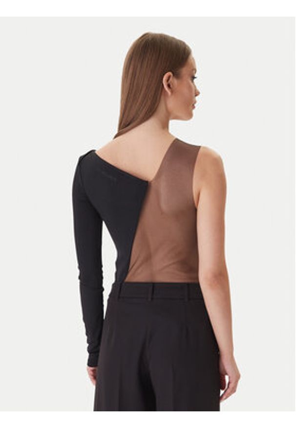 Patrizia Pepe Body 2M4504/338-J4R0 Czarny Slim Fit. Kolor: czarny. Materiał: syntetyk